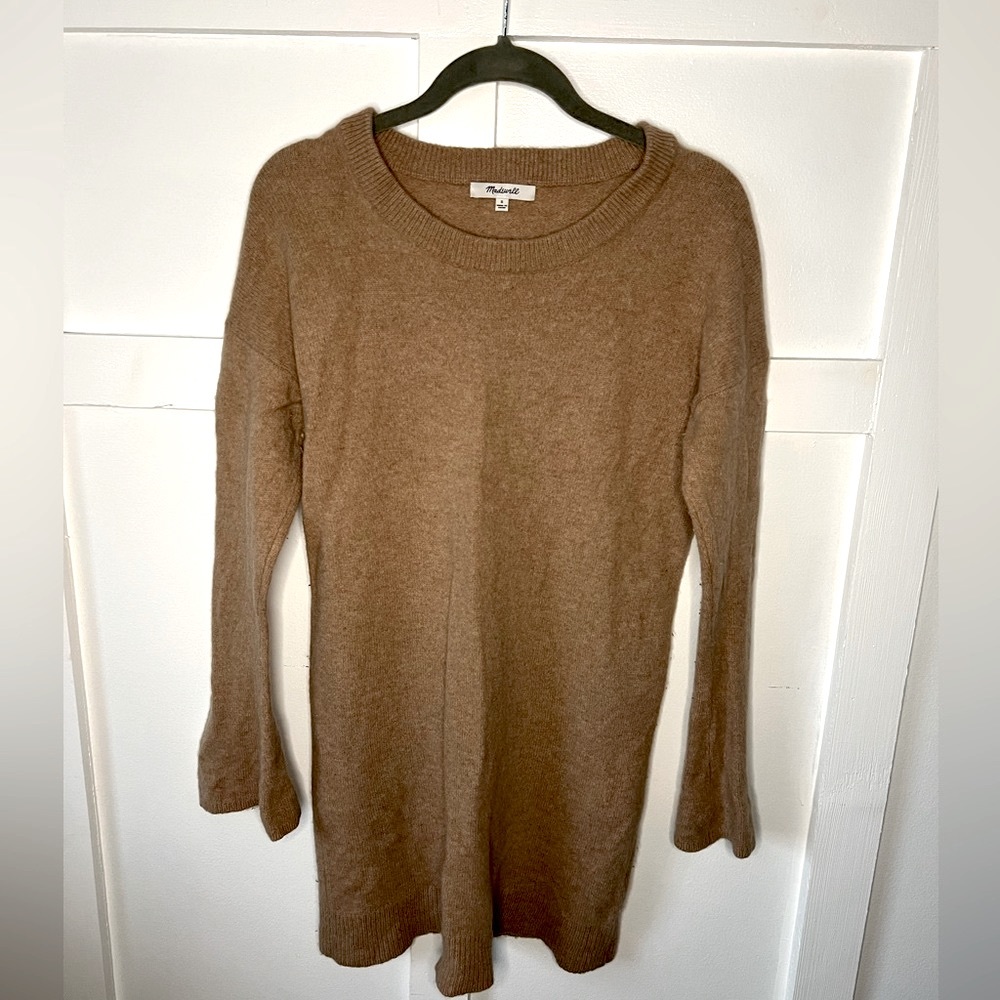 Madewell Wool sweater dress beige tan soft women’s small top EUC